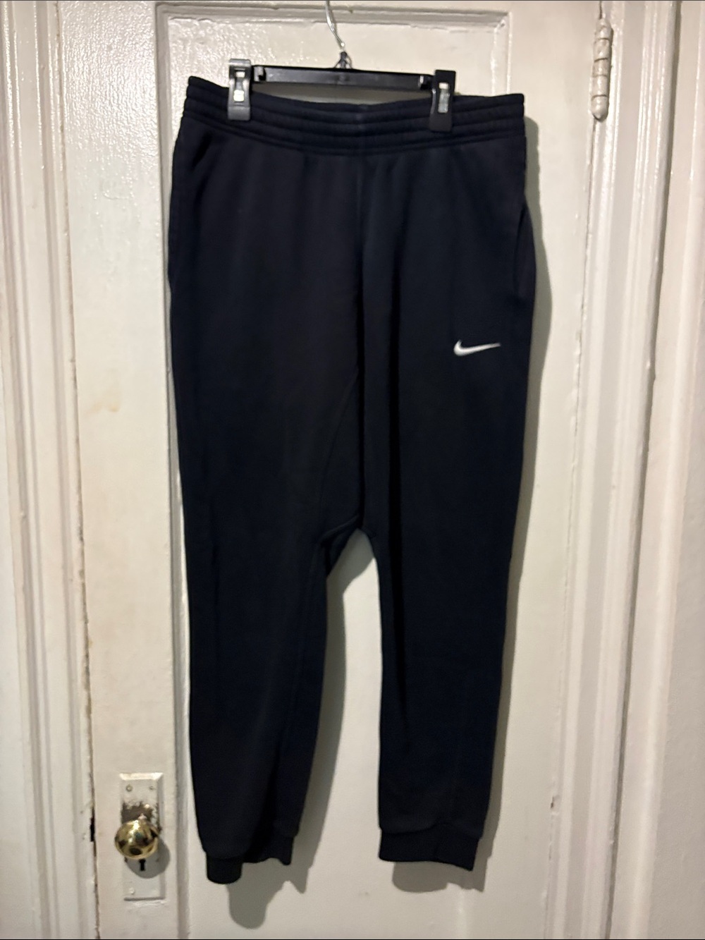 Nike Black Jogger Pants with White Swoosh